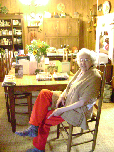 Mama's 81st bday-purple socks-2